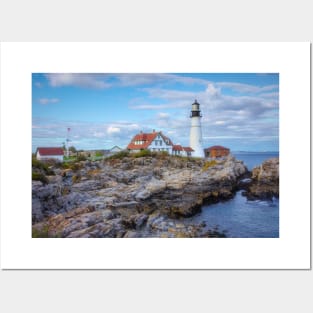 Portland Head Lighthouse Maine Rugged Landscape Posters and Art